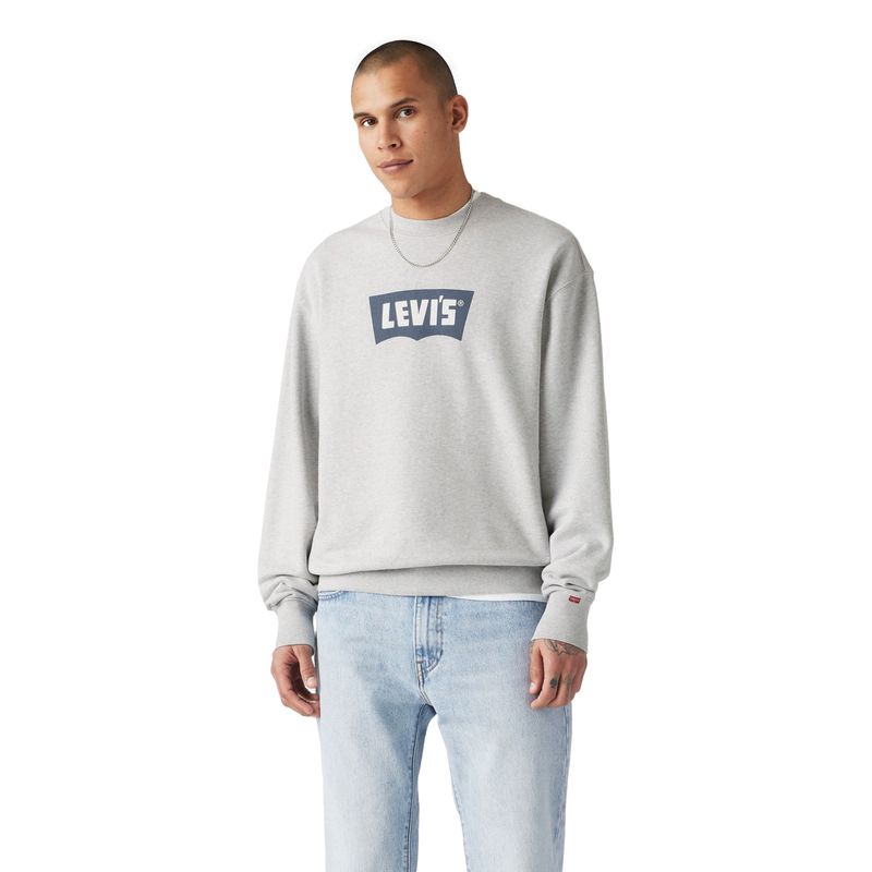 LEVIS - Polerón Hombre Premium Graphic Crew Gris Levis