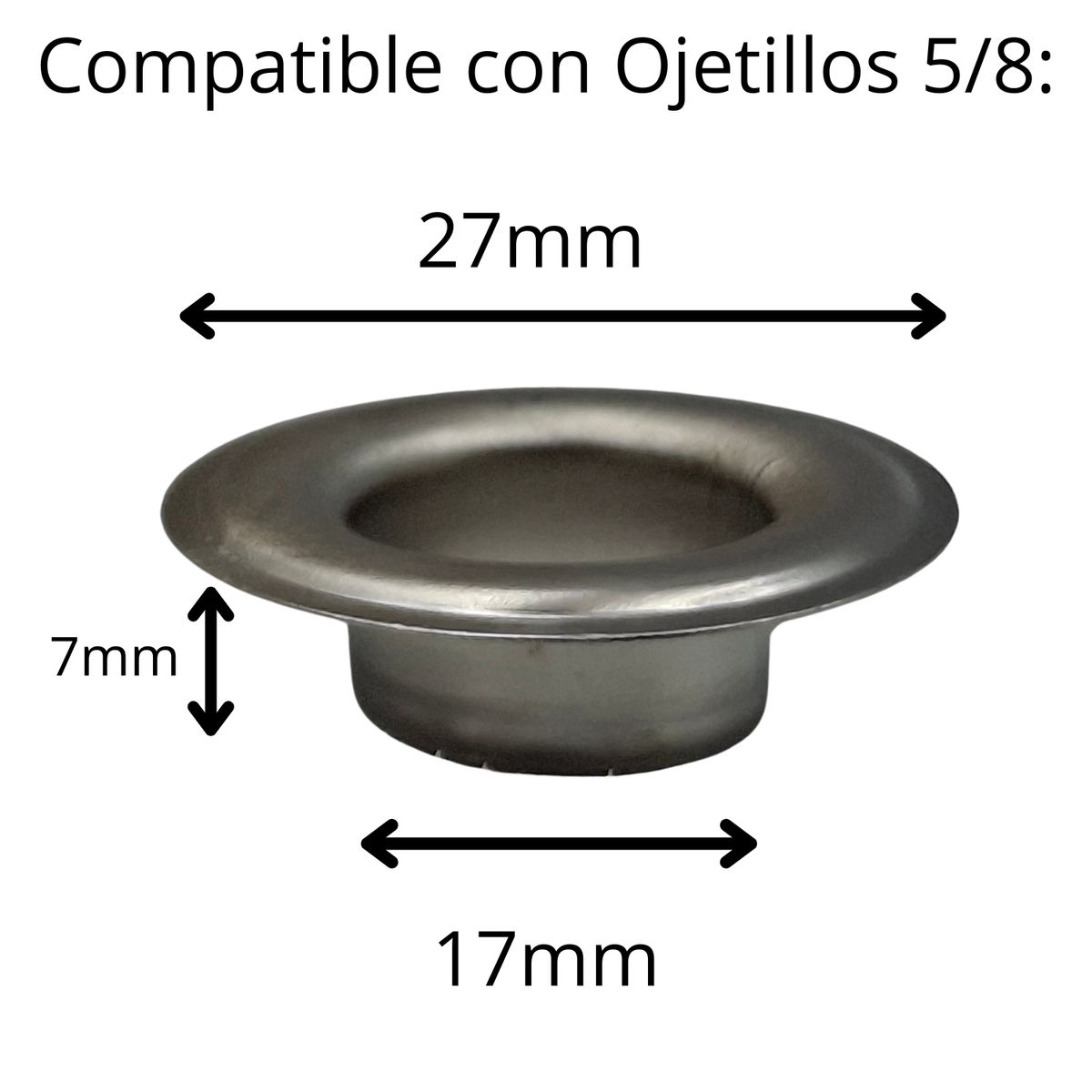 GENERICO - Matriz nacional ojetillos 5/8 17x27x7mm para maquina broches