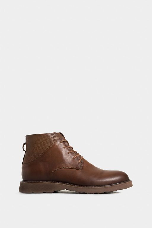 Vélez Botas Placa 2 De Cuero Hombre Suela Tractorada Miel