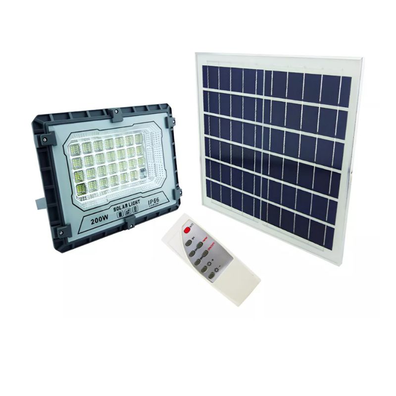 GENERICO - Lampara solar led Reflector Solar 200w Recargable Panel Led Luz