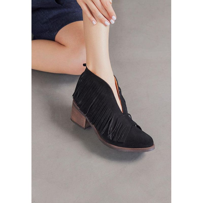 GIANI DAFIRENZE - Botin Mujer De Cuero Jane C1 Negro