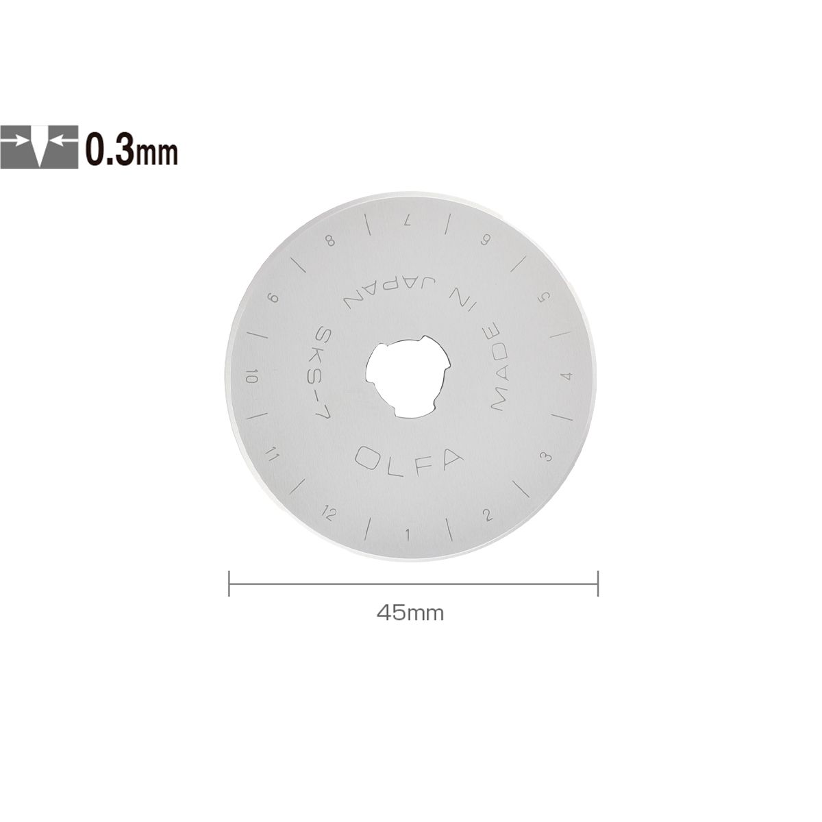 OLFA - Repuesto Cuchillo Rotativo 45mm RB45-1- OLFA