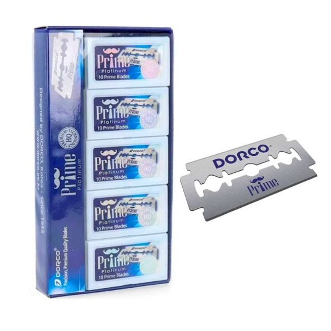 DORCO - 100 Hojas Dobles Filos Dorco Prime Para Navaja / Navajín