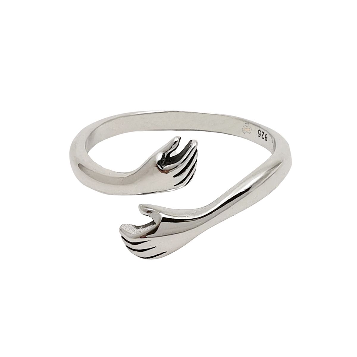 JOYAS MYTOKE - Anillo Abrazo Eterno Plata Fina 925 Ajustable
