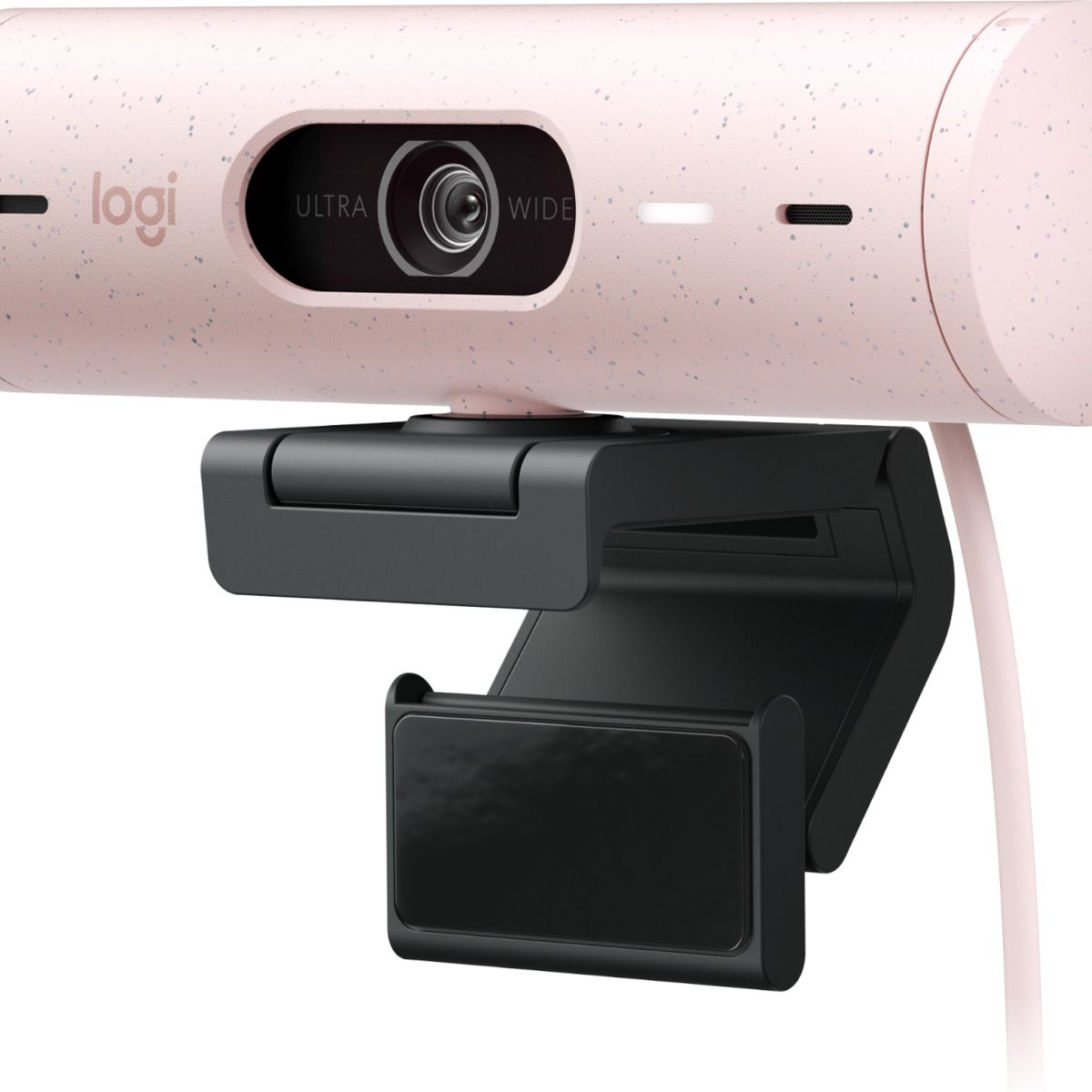 LOGITECH - Logitech Brio 500 Cámara Web, Full HD 1080p, Micrófono Integrado, USB-C, Color Rosa