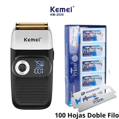 KEMEI - Máquina Afeitadora KM-2026 + 100 Hojas Dorco