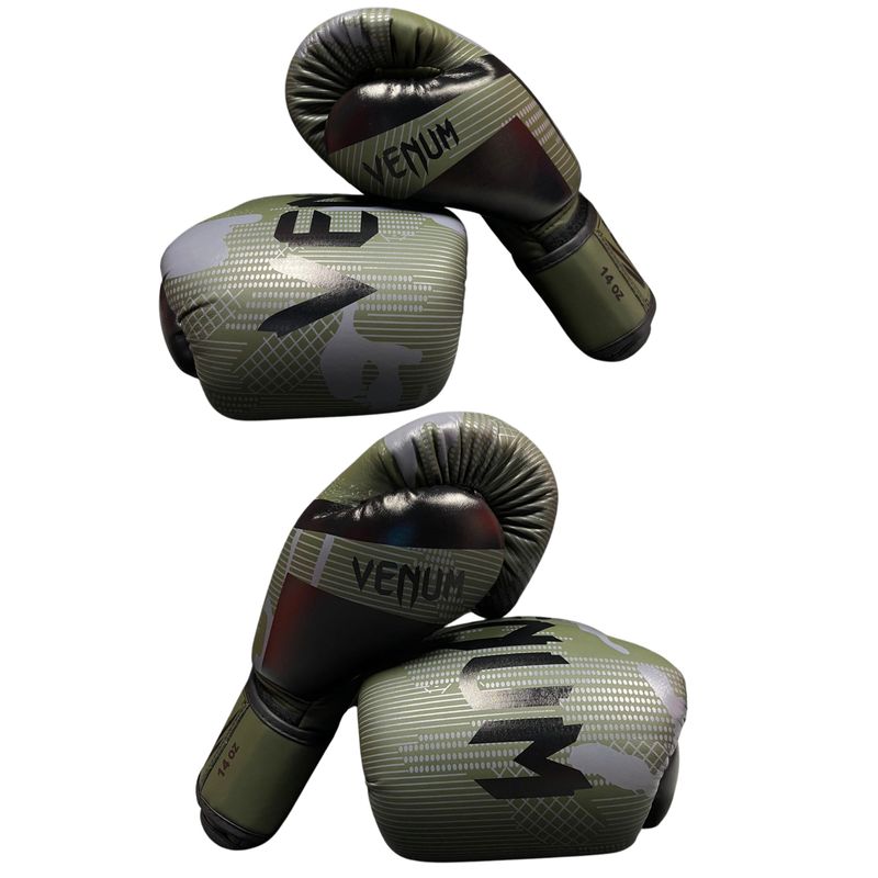 VENUM - Guante De Boxeo Profesional Venum Elite Khaki black 12 Oz