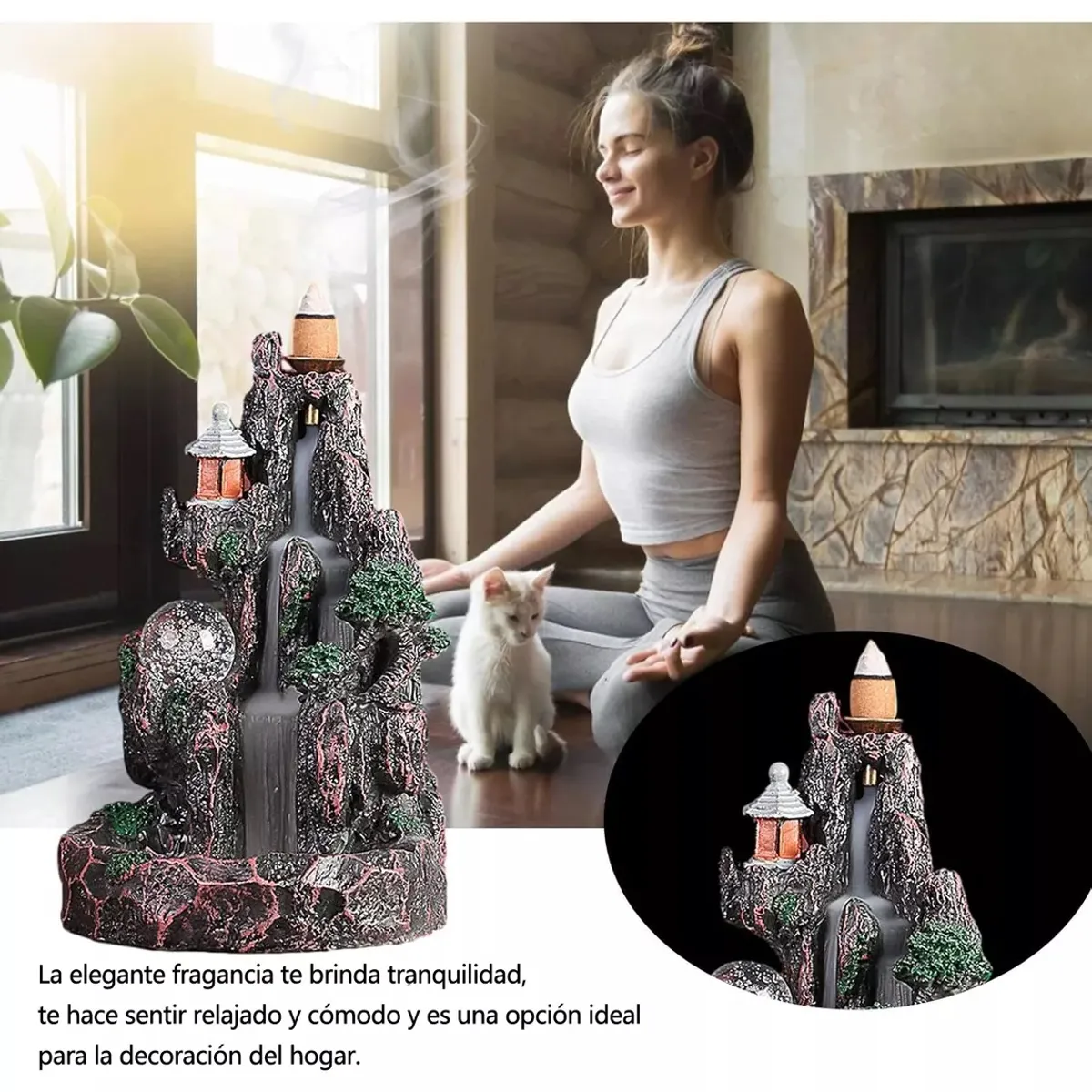 KUANGYE - Cascada Incienso Reflujo + 40 Conitos Inciensos Mixtos