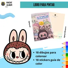 GENERICO - Libro para pintar Labubu con stickers