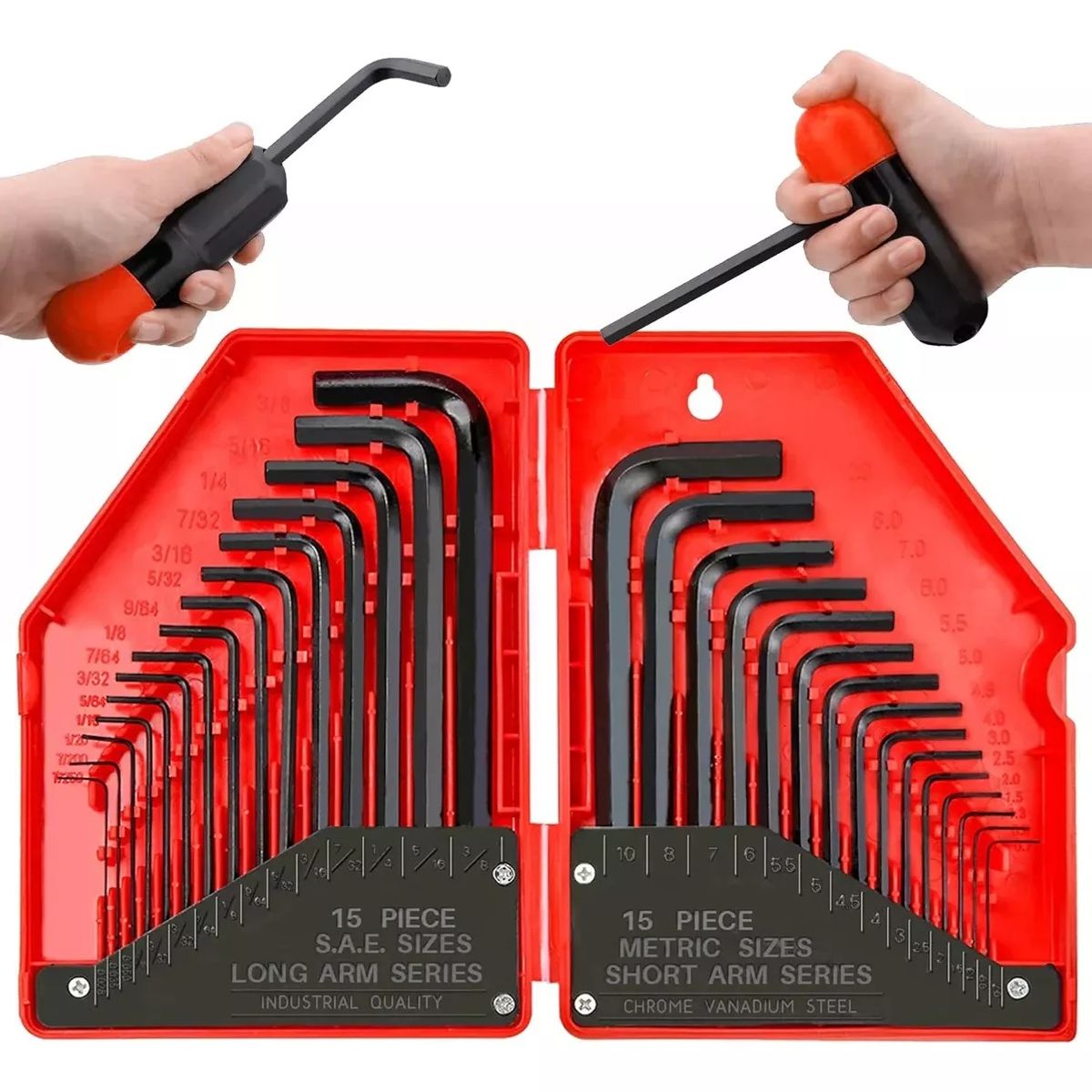 KUANGYE - Juego De Llaves Allen Hexagonales 30 Piezas, Surtido Métrico