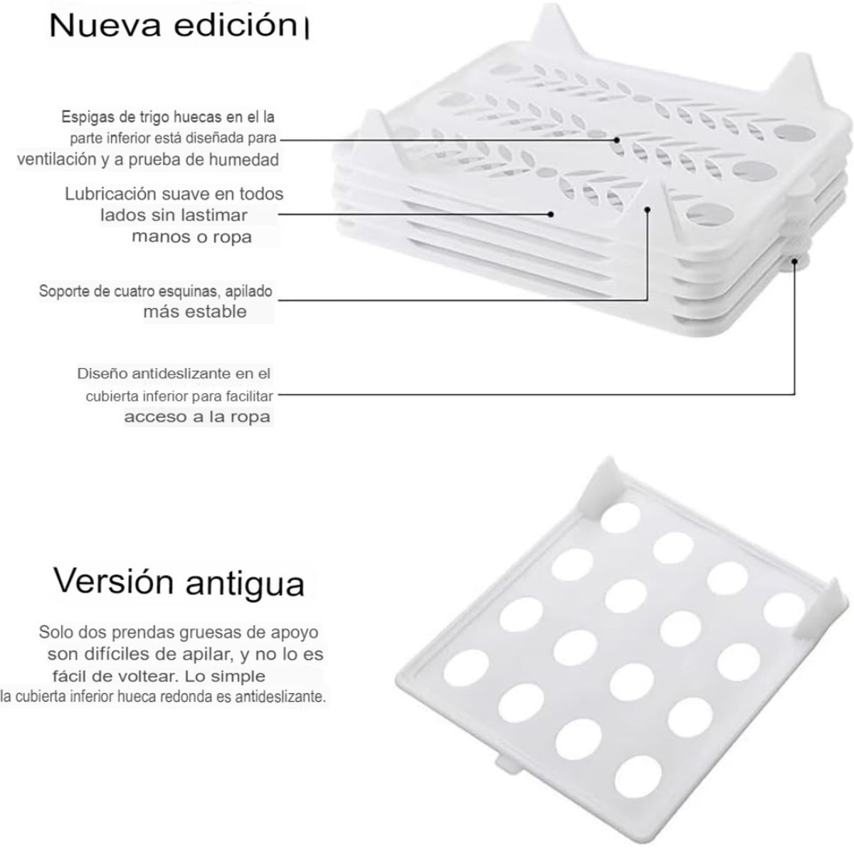 GENERICO - 8 Organizadores Armario Tablas 33x25 cm