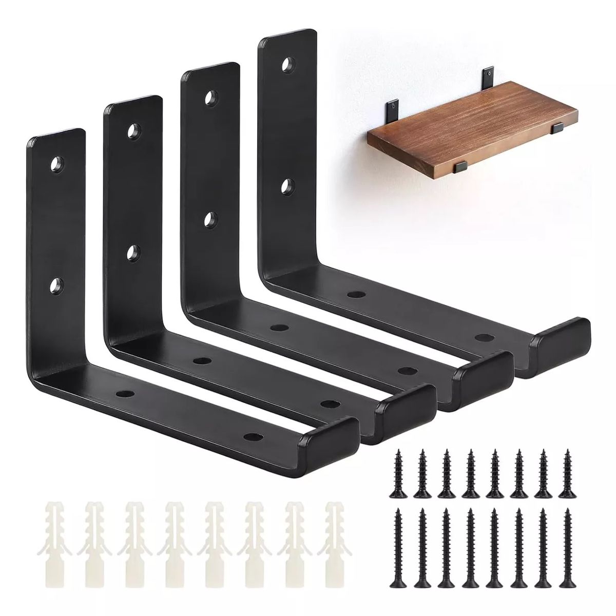 KUANGYE - Escuadras Inoxidable Para Repisa De 23cm 4 Piezas