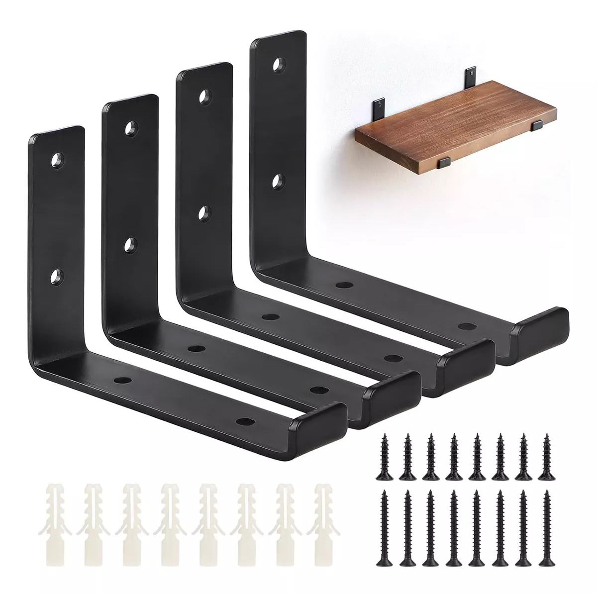 KUANGYE - Escuadras Inoxidable Para Repisa De 23cm 4 Piezas