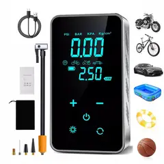 KUANGYE - Compresor Portátil Inflador Digital Aire Neumático Moto Auto