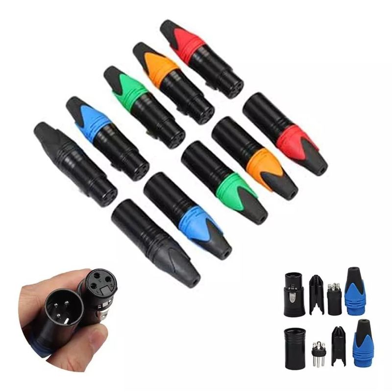 KUANGYE - Conectores Xlr De 5 Pares, Macho Y Hembra, Micrófono
