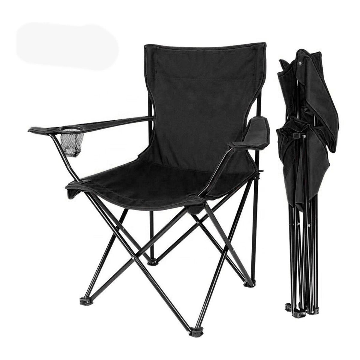 JARDIMEX - Silla Plegable Playa Alberca Camping Pesca Jardin Paseos NEGRA