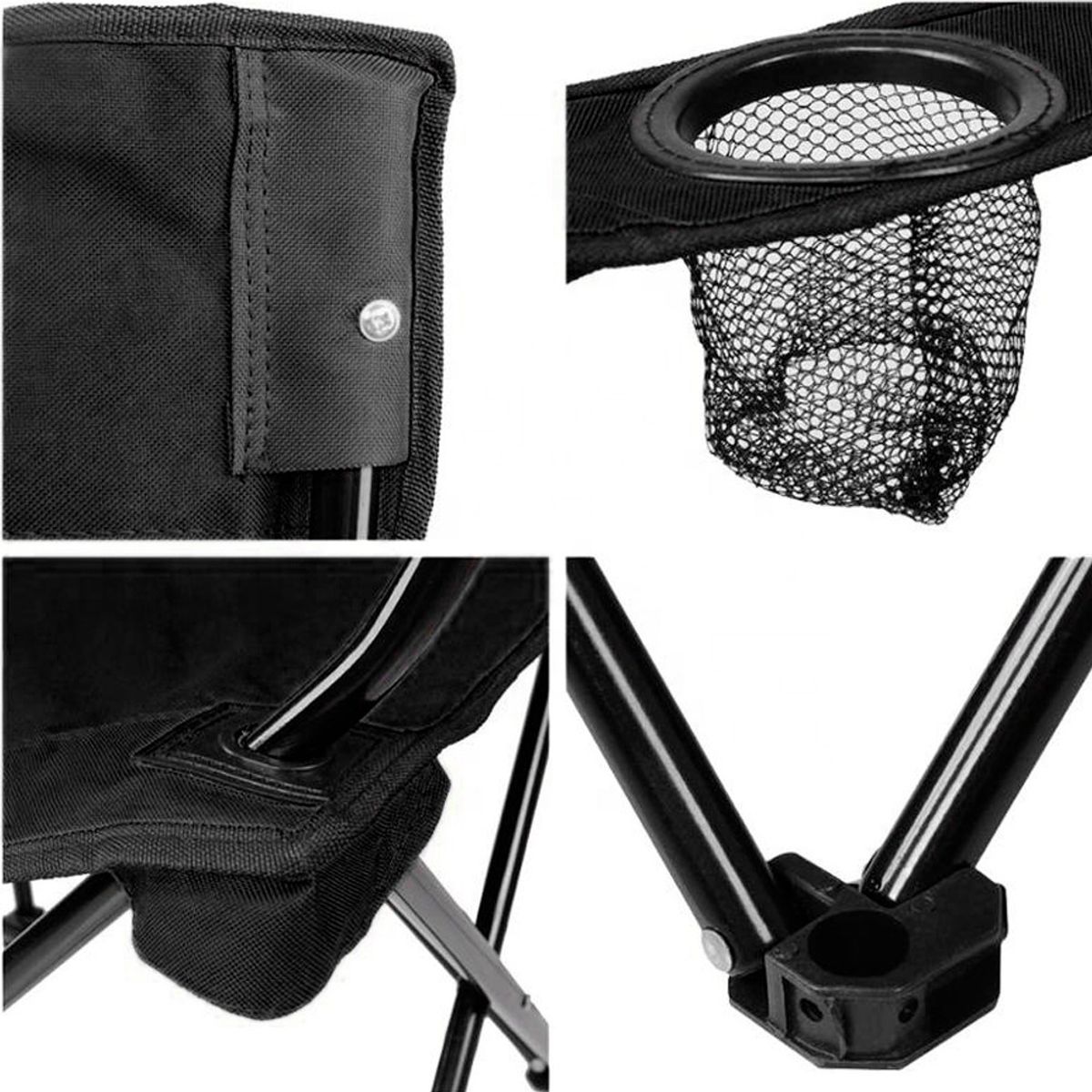 JARDIMEX - Silla Plegable Playa Alberca Camping Pesca Jardin Paseos NEGRA