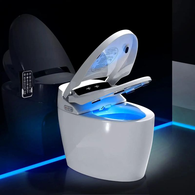 BLUEDREAMER - Inodoro inteligente con calefacción automática y asiento abatible WC-