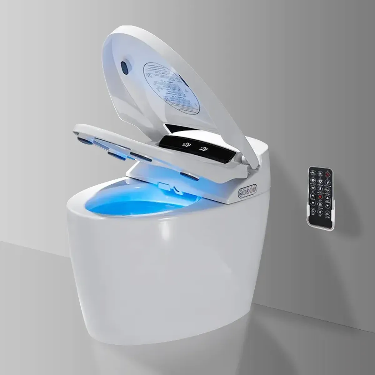 BLUEDREAMER - Inodoro inteligente con calefacción automática y asiento abatible WC-
