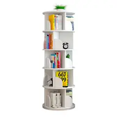DETODOYMAS - Librero giratorio 5 niveles 160x46cm Chic Home - Blanco