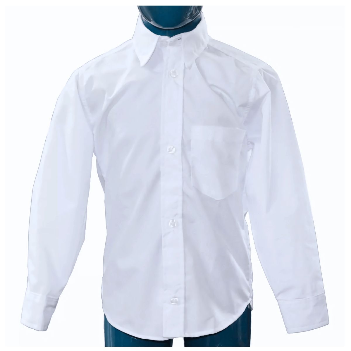 UTILISIMO - Camisa Escolar Blanco Adolescente 10a16 años Manga Larga