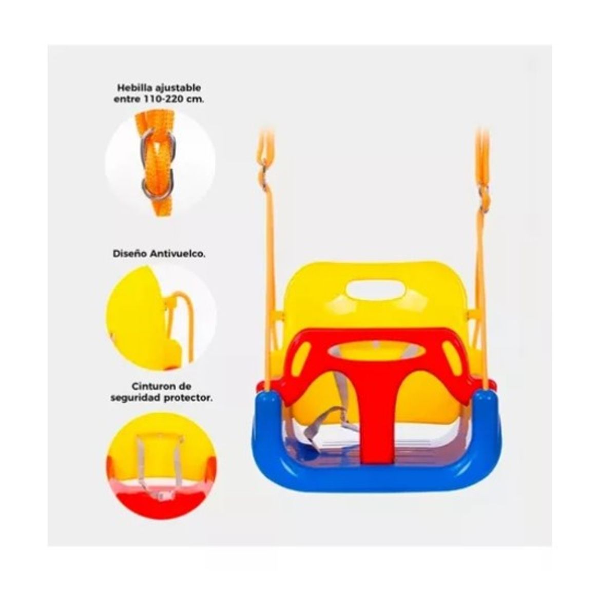 ESHOPANGIE - Columpio Silla 3 En 1 Ajustable Portátil Niños Asiento Bebé