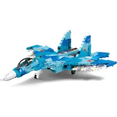 AZULAMAR - Su27 Bloques De Avión De combate Militar Juguete Regalo