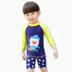 JUMP KIDS - Traje De Baño SPF UV50+ 2 Piezas Manga Larga Niño Navy Blue Shark