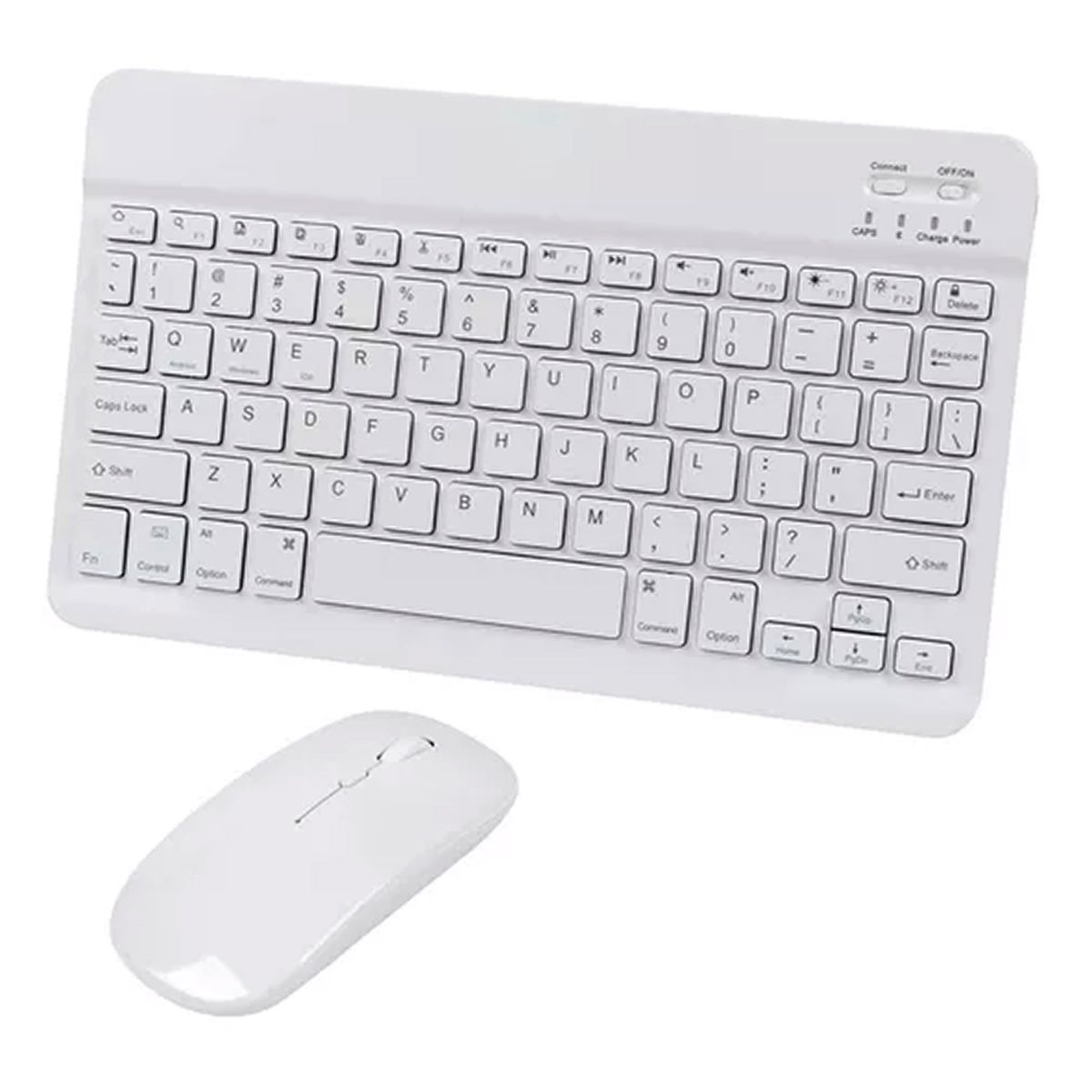 ESHOPANGIE - Kit Teclado +mouse Inalambrico Bluetooth Para Pc Android Blanco