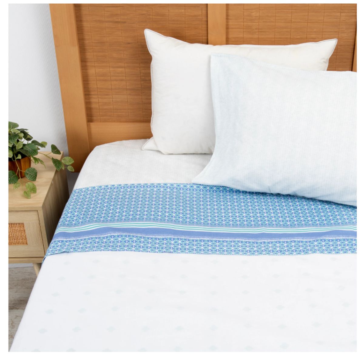 MASHINI - Sábanas 1.5 Plazas 180 Hilos Mashini Agua