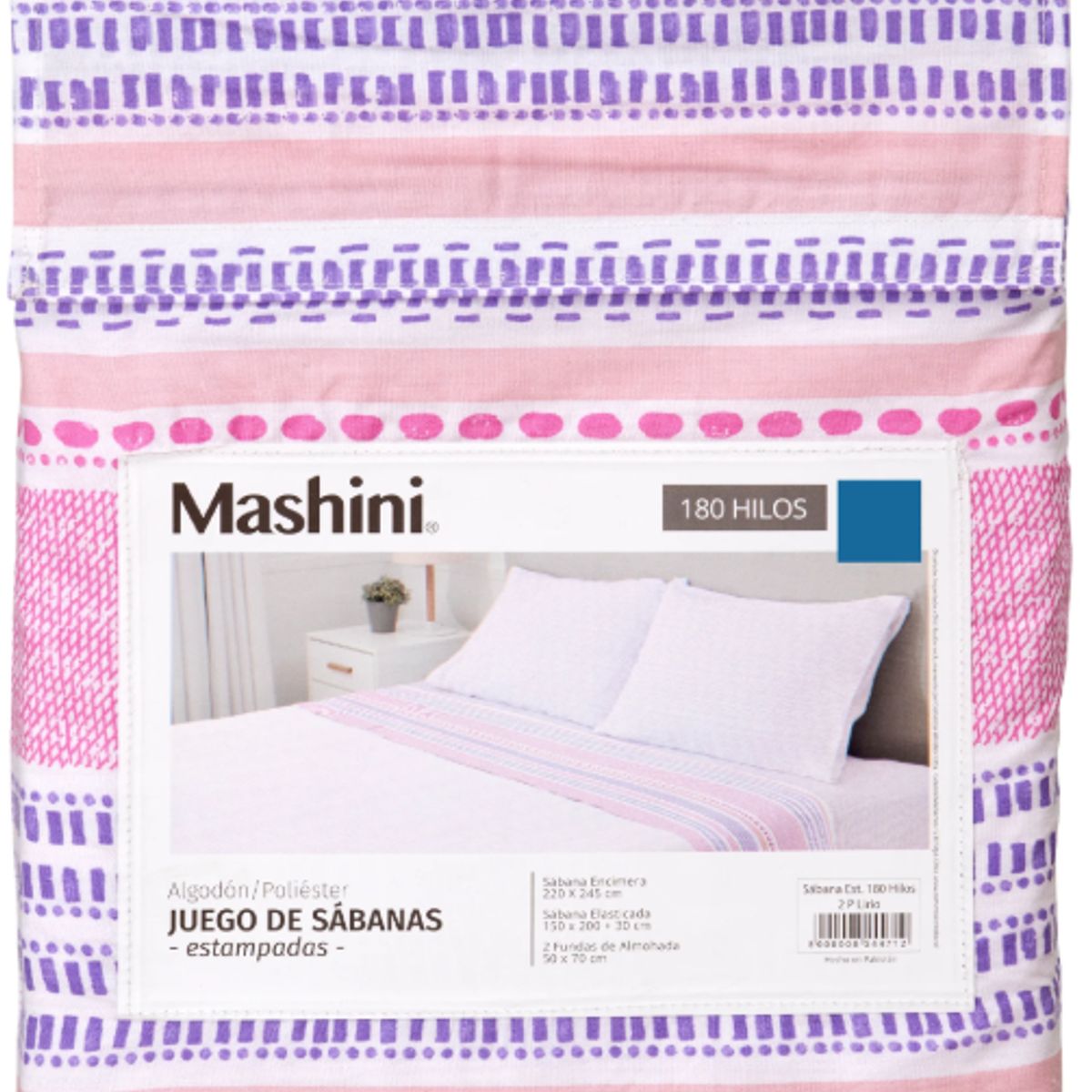 MASHINI - Sábanas 1.5 Plazas 180 Hilos Mashini Lirio