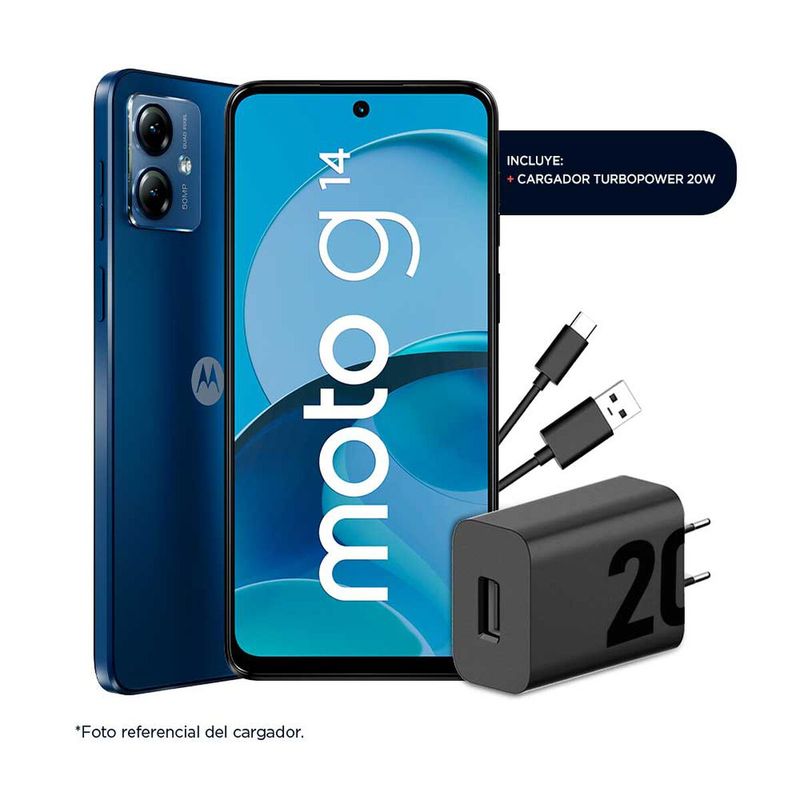 MOTOROLA - Smartphone Moto G14 128GB4GB Azul Liberado