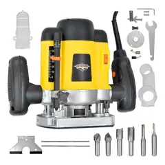 GUTSTARK - Fresadora Mano Router + 6 Fresas 1400 W Rebajadora 220 V