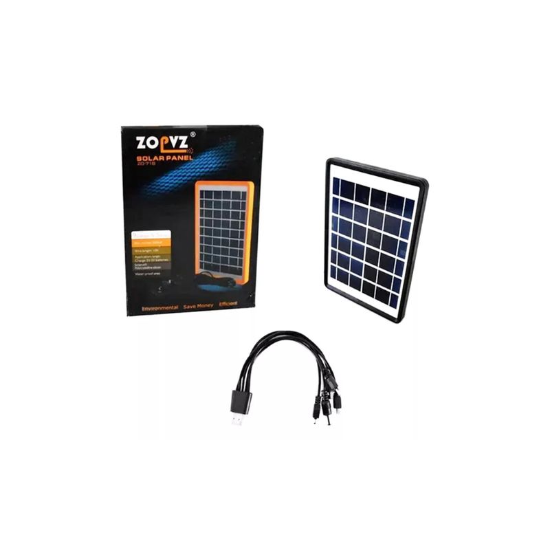 GENERICO - Cargador Panel Solar Multipropósito  5v 1,6a 5v-8w  proteccion IPX6