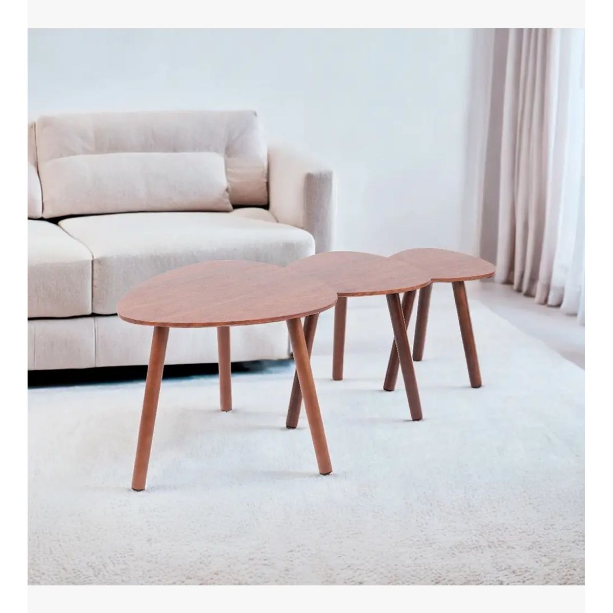 CORI CORI - Pack de 3 mesas de centro o Laterales Madera
