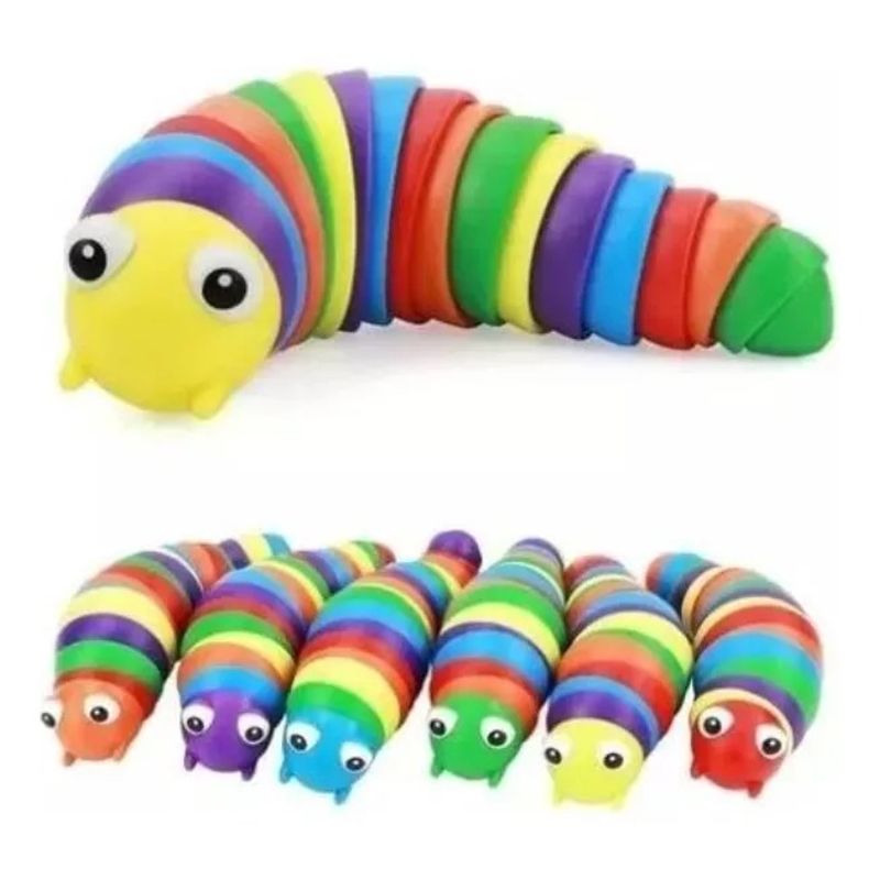 GENERICO - Juguete Antiestrés Sensorial Gusano Oruga Finger Slug