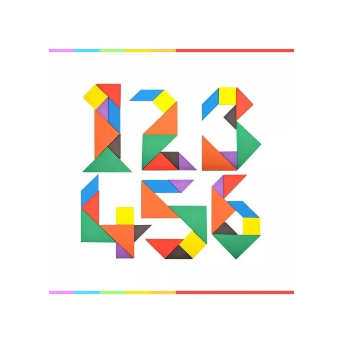 GENERICO - Tangrama Madera Cuadrado Rompecabezas Niños NV