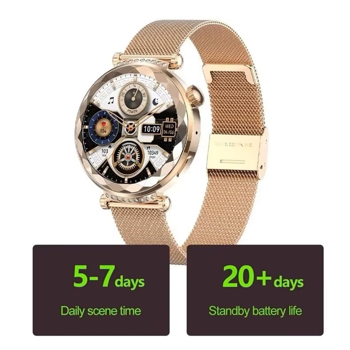 GENERICO - Reloj Inteligente Smartwatch Elegante Pantalla Amoled NFC IP68