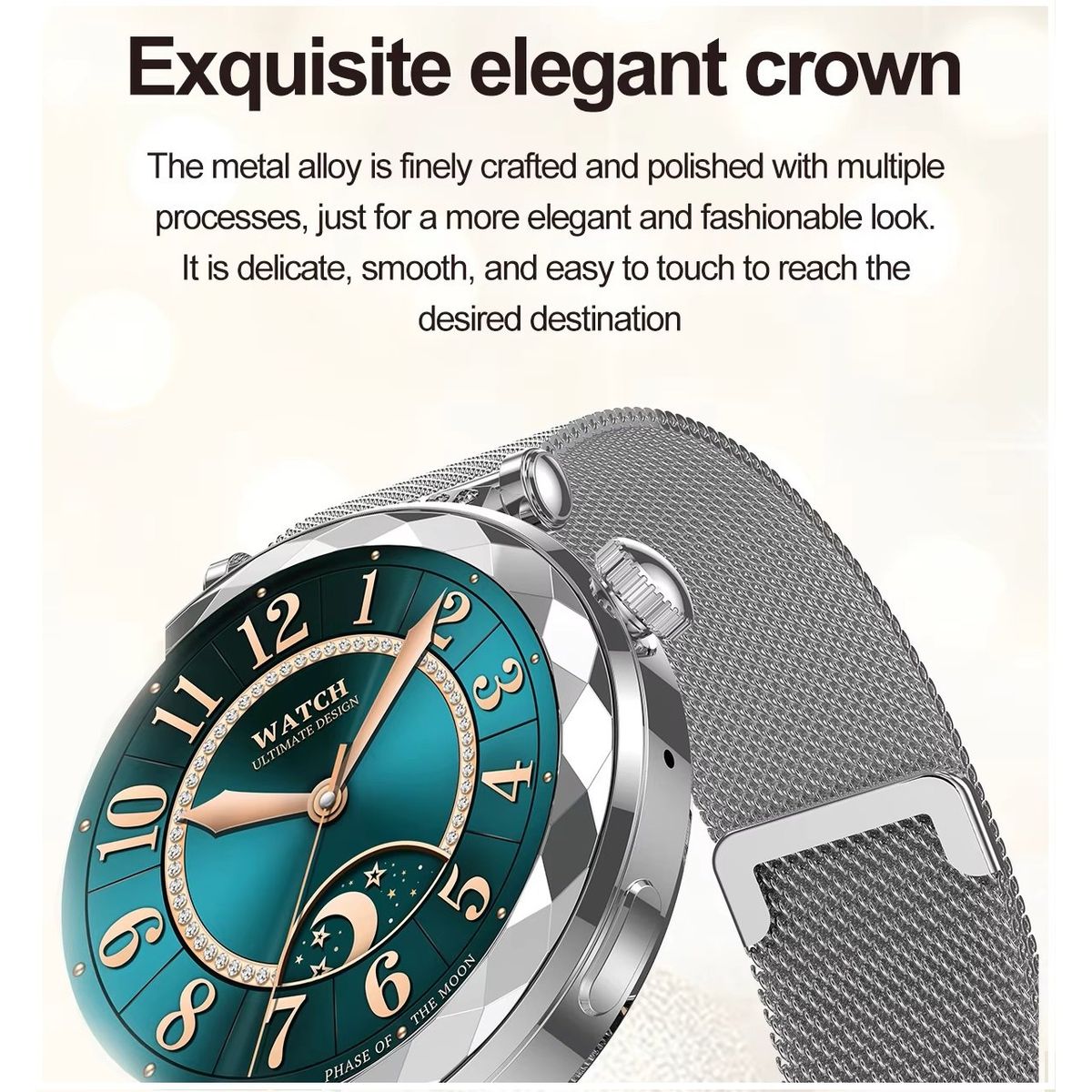 GENERICO - Reloj Inteligente Smartwatch Elegante Monitoreo Salud NFC 390X390