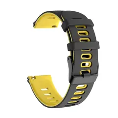GENERICO - Correa Smartwatch Silicona Negro Amarillo