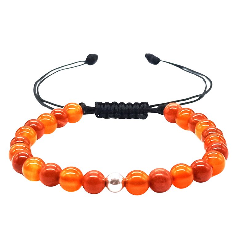 GENERICO - Pulsera Jaspe Rojo Coralina y Plata Para el Empoderamiento