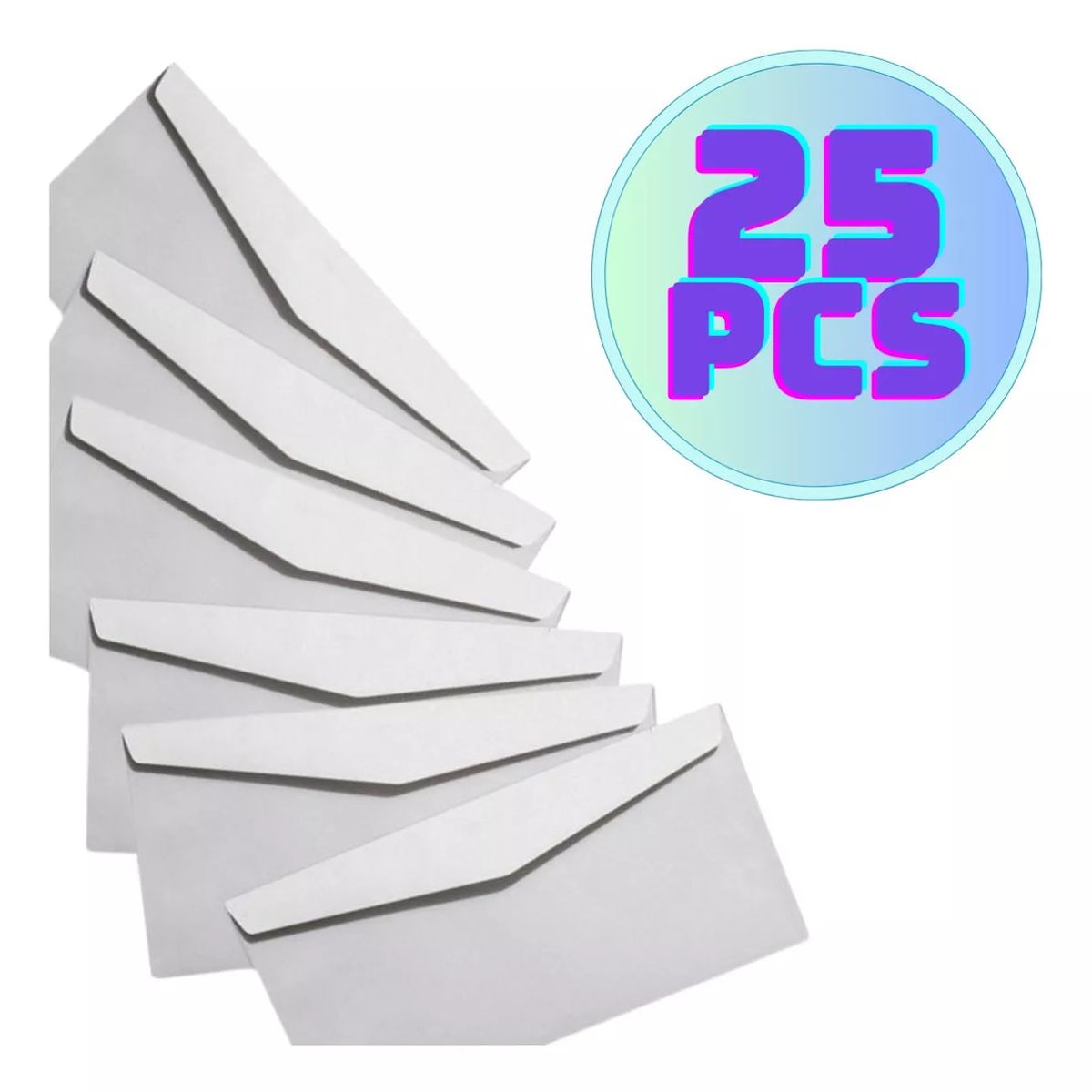 GENERICO - Sobre De Papel Americano Extra Blanco Pack 25 Ud 100x225mm