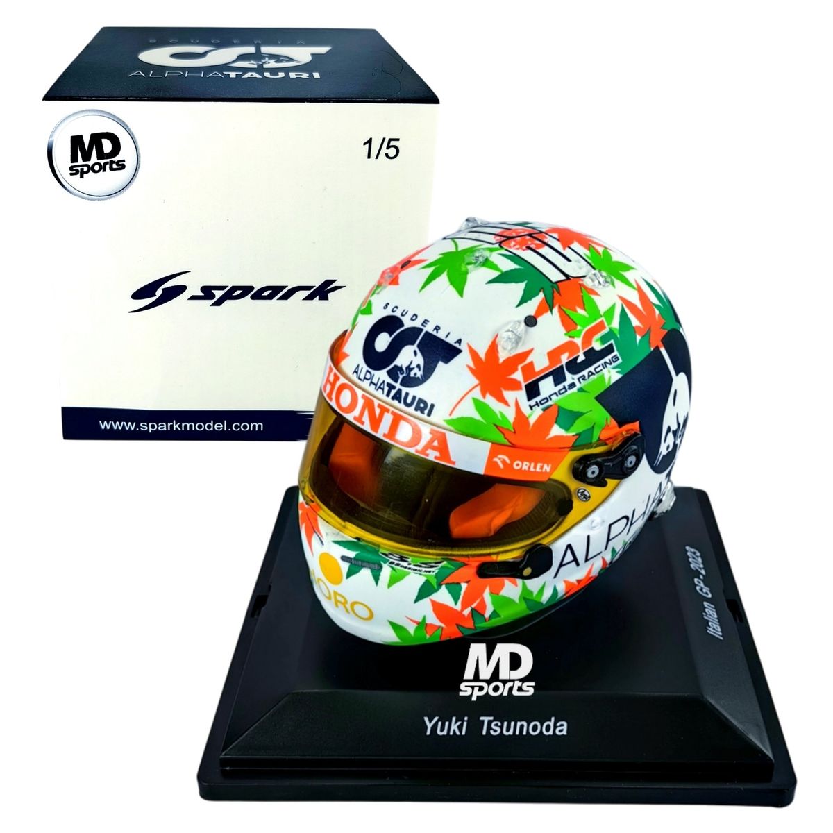 SPARK - Casco Formula 1 Yuki Tsunoda AlphaTauri Monza 2023 Spark 1:5