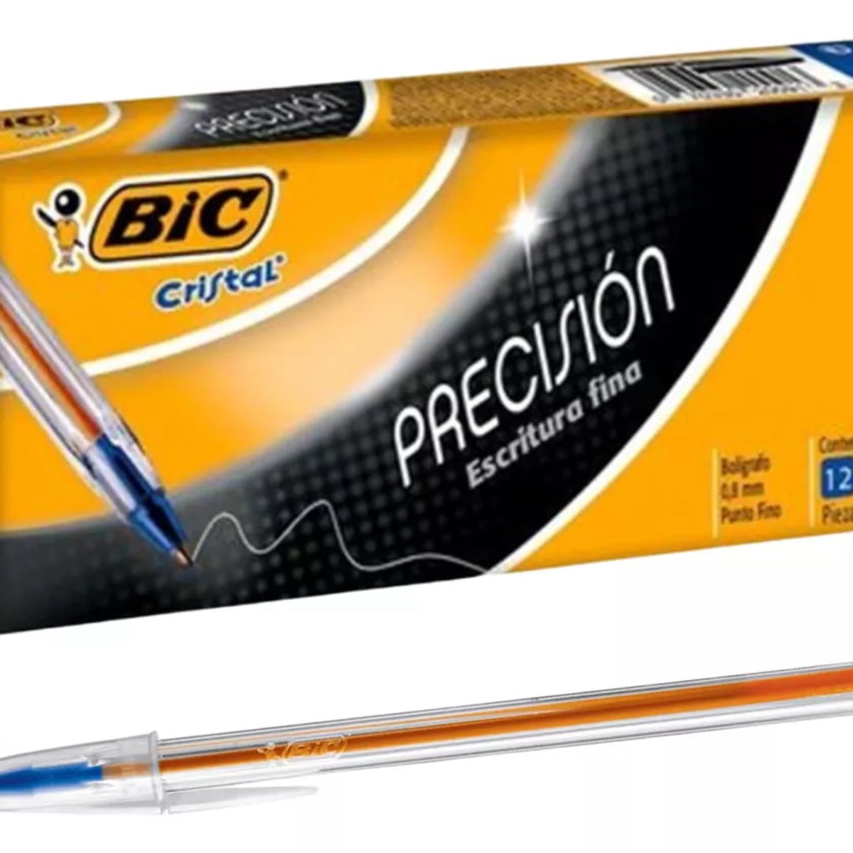 GENERICO - Bolígrafo BIC Cristal 0.8mm Fino Caja 12 Lápiz Cristal