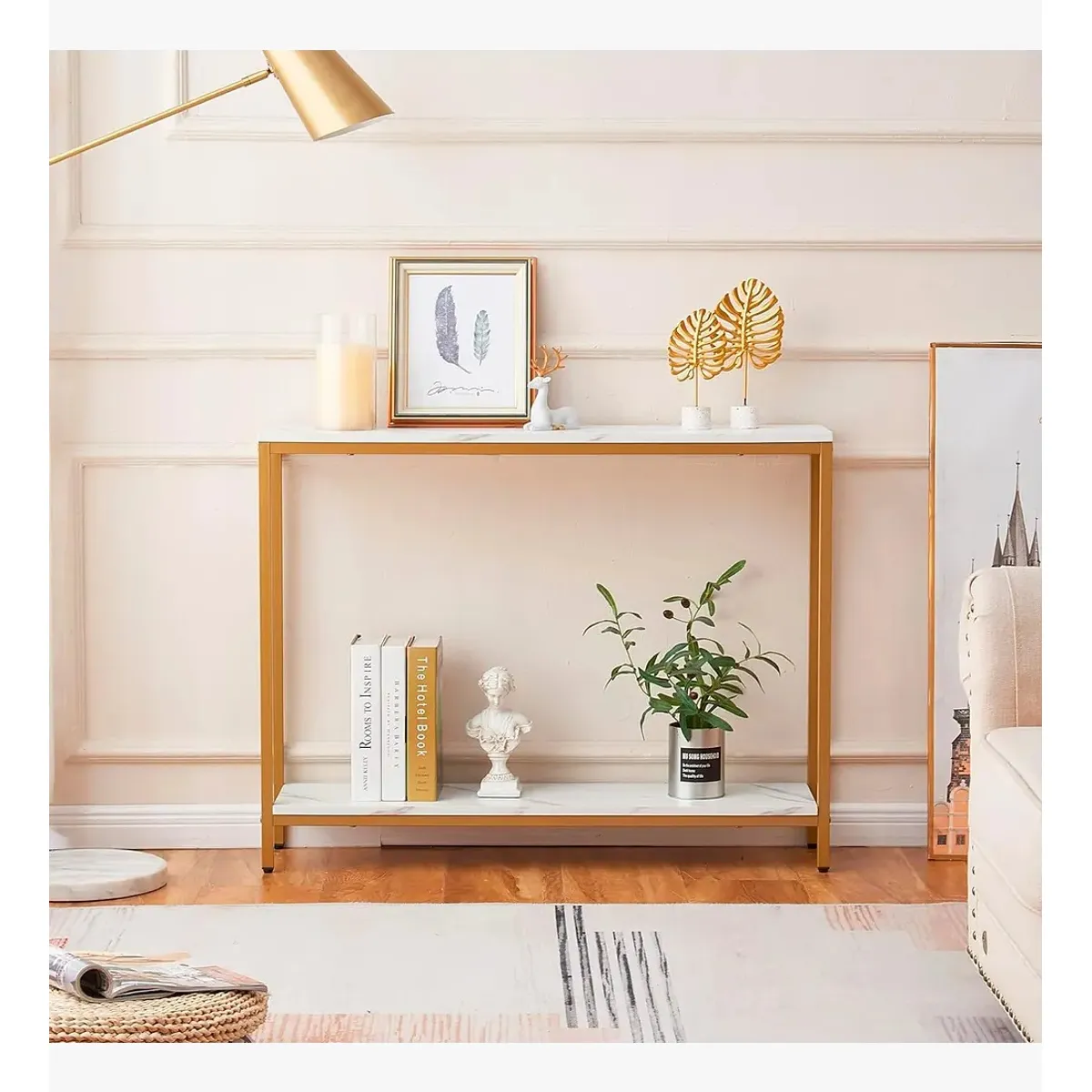 CORI CORI - Arrimo White Stone Cubierta MDF Marmol Blanco.