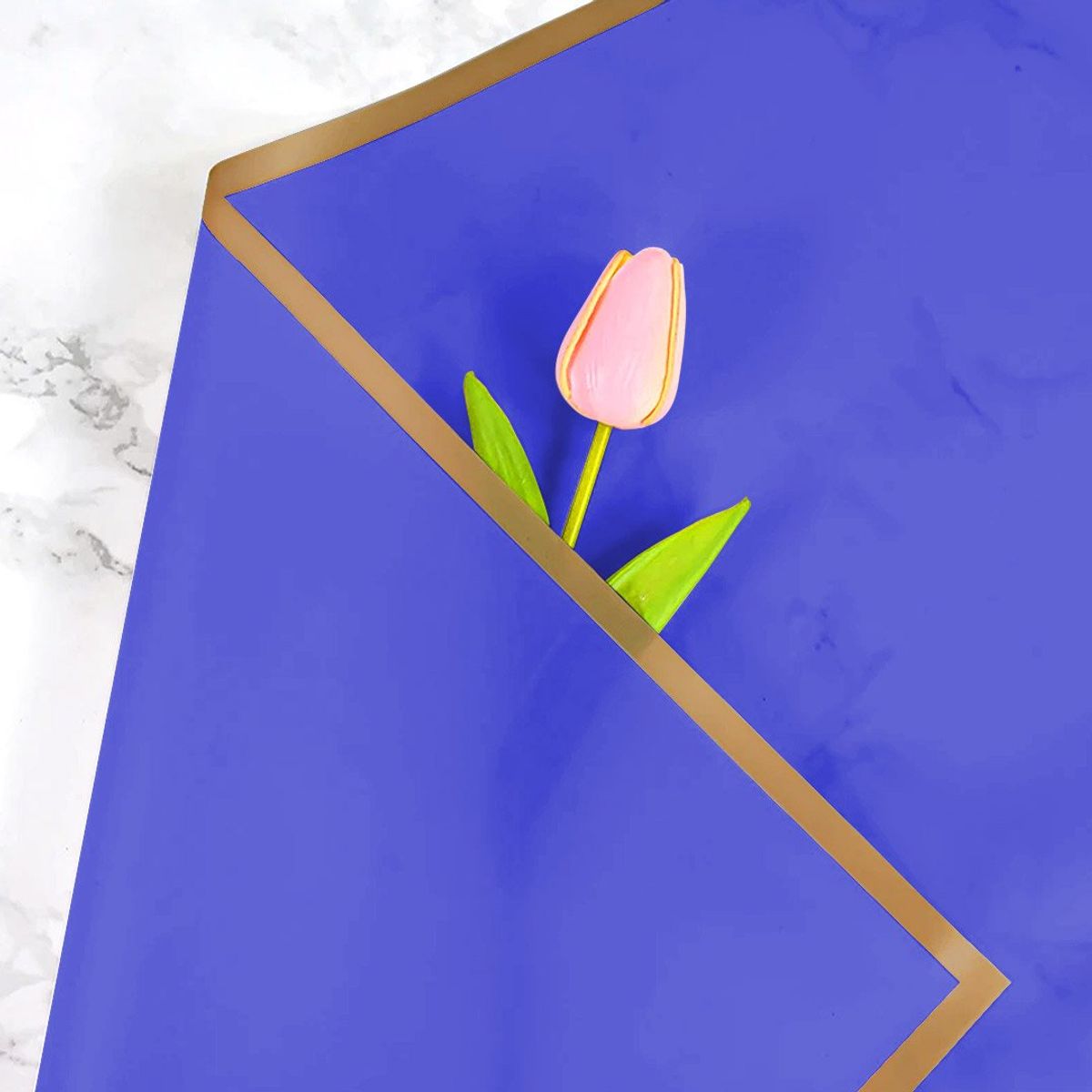 GENERICO - PAPEL COREANO 57X57 53C AZULDORADO X20 UNI