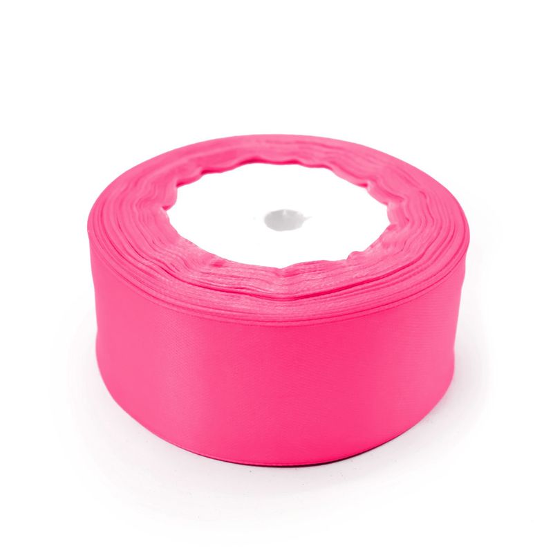 GENERICO - CINTA SATIN 4CMX22.8M 5PCS ROSADO CHICLE X1 UNI