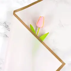 GENERICO - PAPEL COREANO 57X57 5.3C BLANCO/DORADO X20 UNI