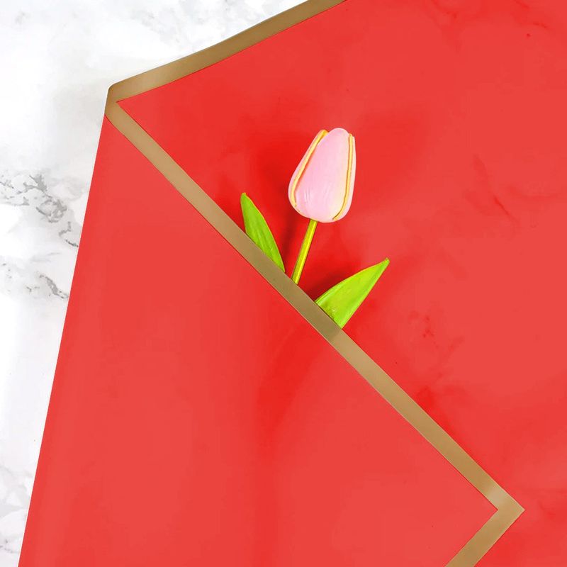 GENERICO - PAPEL COREANO 57X57 5.3C ROJO/DORADO X20 UNI