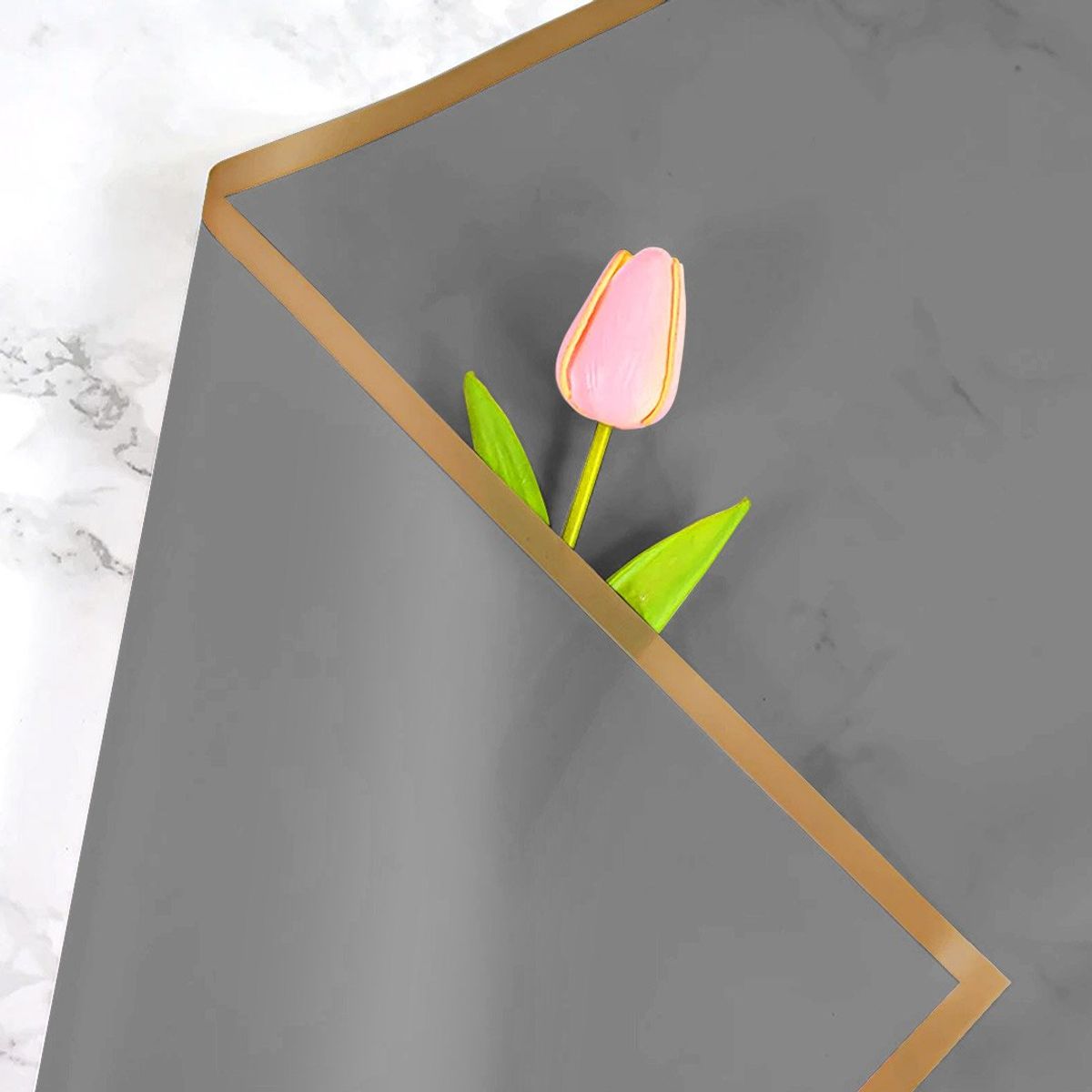 GENERICO - PAPEL COREANO 57X57 5.3C PLATEADO/DORADO X20 UNI